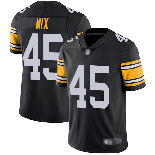 Men Pittsburgh Steelers Football #45 Limited Black Roosevelt Nix Alternate Vapor Untouchable Nike NFL Jersey